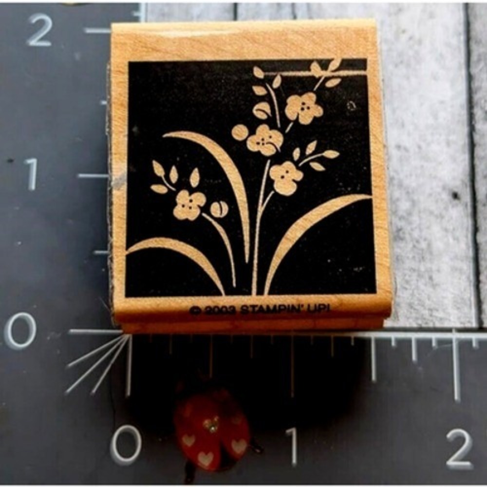 Stampin' Up! Flowers Plant 2002 Silhouette Rubber Stamp Wood #G1